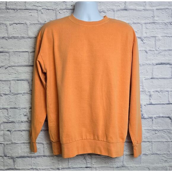 NWT OnlyNY Sweatshirt Mens Size Small Orange Crewneck Long Sleeve - Picture 1 of 14